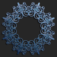 Islamic oriental pattern set, Abstract vector circle ornament collection. Vector muslim background. east ornament, indian ornament, persian motif,3D Wallpaper, banner, web design. Ramadan kareem. Blue