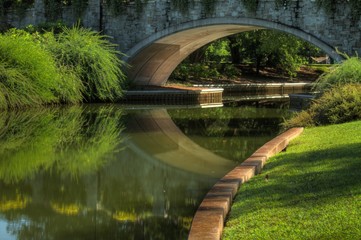 Fototapeta premium A Bridge Reflection In Norfolk