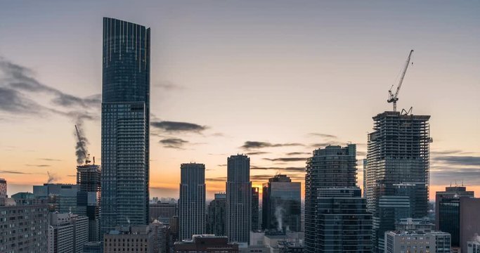 Sunset Toronto City Skyline Modern Real Estate