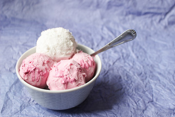 ice cream. home-made dessert.