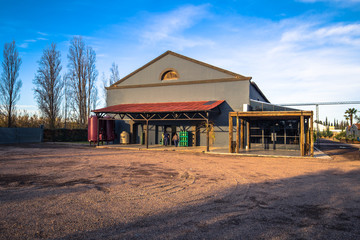Mendoza - July 05, 2017: Wine bodega in the region of Mendoza, Argentina