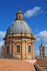 Tetti e cupola della cattedrale di Palermo - Sicilia
