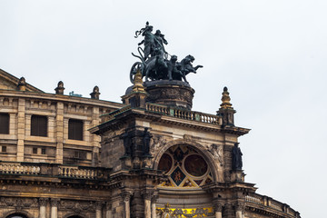 Semperoper, opera house of the Saechsische Staatsoper Dresden (Saxon State Opera), concert hall, Dresden. Saxony, Germany