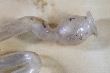 Accessories for home-made wine and alcohol products. Dirty fermentation tube for the fermented wine tank.