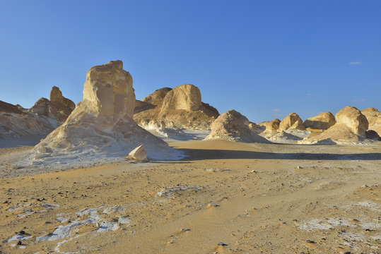 Rock Formations in White Desert, Libyan Desert, Sahara Desert, New Valley Governorate, Egypt