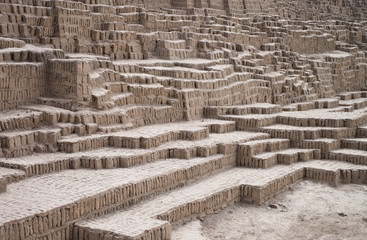 Inca ruin texture background, Lima, Peru