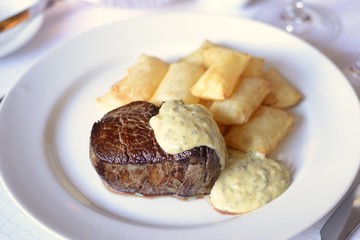 Tenderloin Steak with Bernaise Sauce..