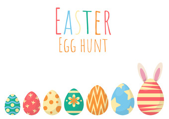 happy easter greeting card with bunny easter and easter egg, happy easter, vector illustration