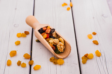 a mixture of dried fruits