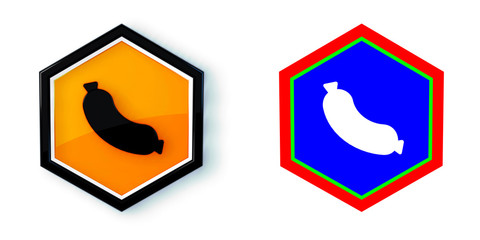 Ikona sześciobok 3D sześciokąt