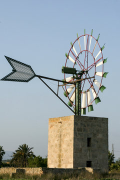 Wind turbine in Majorca Spain.