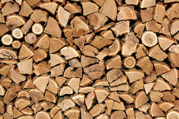 Background of dry firewood
