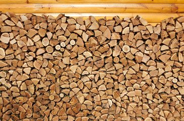 Background of dry firewood