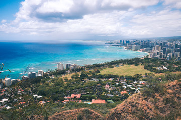 Naklejka na ściany i meble Overview of Honolulu Hawaii