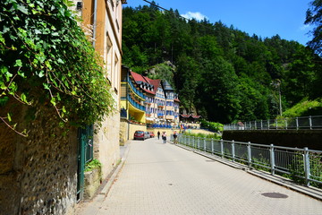 Swiss bohemia. Czech. Village view. landscape.