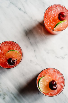 Cherry Gin Rickey Cocktails