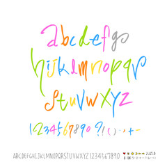 벡터 문자 / 손으로 쓴 글씨체