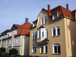 Fototapeta na wymiar Sanierte Altbaufassaden, Deutschland, NRW