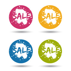 Sale Buttons - Colorful Vector Illustration - Isolated On White Background