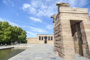 Fototapeta na wymiar Temple of Debod, ancient egyptian temple,Madrid.Spain.