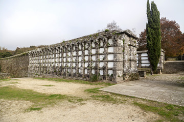 Ancient cemetery, park, Parque de San Domingos de Bonaval.Santiago de Compostela, Galicia, Spain.
