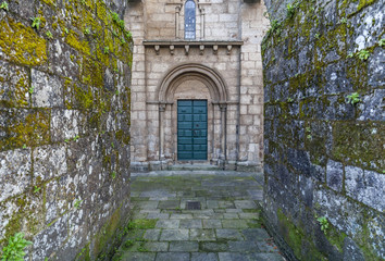 Collegiate church, Colegiata Santa Maria a Real do Sar, romanesque style,Santiago de Compostela,Galicia,Spain.