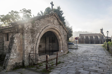 Collegiate church, Colegiata Santa Maria a Real do Sar, romanesque style,Santiago de...