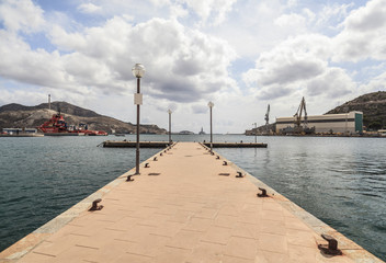 Fototapeta na wymiar Port view of Cartagena,Spain.