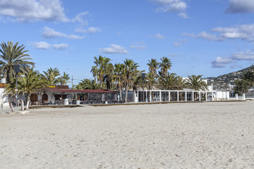 Obraz premium Talamanca beach, winter day, Ibiza city.Spain.