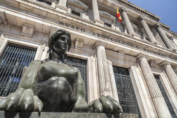Archeological museum,entrance, Museo Arqueologico Nacional, Madrid.Spain.