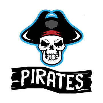 Pirates Logo Skull Vector