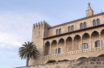 Fototapeta na wymiar Royal Palace of La Almudaina, Palma de Mallorca, Baleariic Islands, Spain.