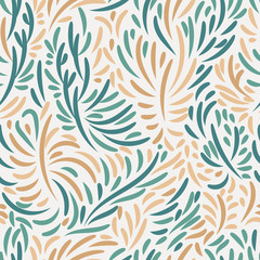 Doodle leaf pattern