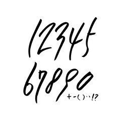 Obraz premium 벡터 문자 / 손으로 쓴 글씨체