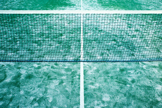 Empty paddle tennis courts