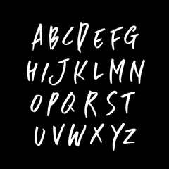 Obraz premium 벡터 문자 / 손으로 쓴 글씨체