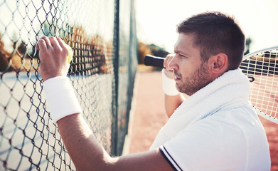 Tennis player. Sport, recreation concept