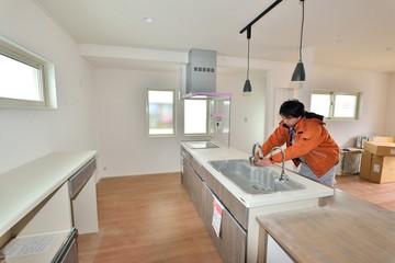 マイホーム・工事中・ダイニングキッチン