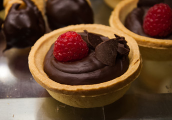 Chocolate tart with Raspberry