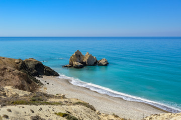 Fototapeta na wymiar Cyprus pebble beach