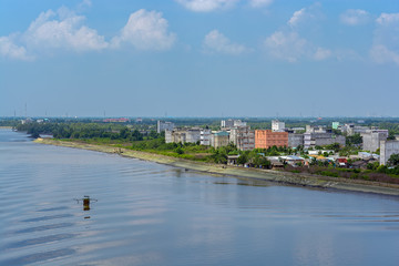 Fototapeta na wymiar Swiftlet houses on the river bank. Vietnam.