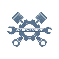 car repair service monochrome logo