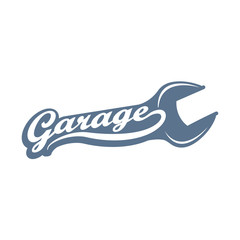 car repair service monochrome logo