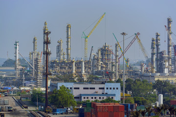 Oil refinery on Jurong Island. Singapore.