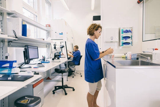 IVF Lab - Profile of Male and Female Lab Technicians at Work
