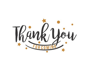 thank you for coming typography typographic creative writing text image 2