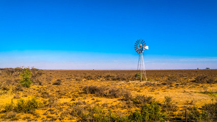 Steel Windpump in the semi desert Karoo region in South Africa