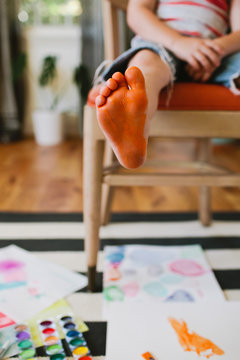 Little Boy Painting