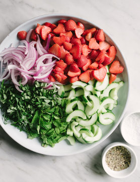 Strawberry Cucumber Salad
