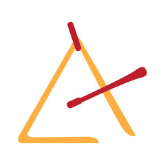 Isolated triangle icon. Musical instrument